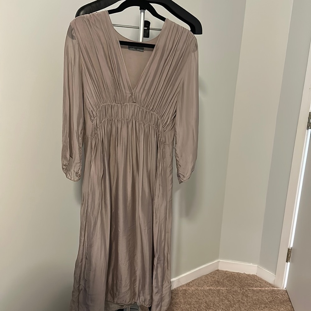 Lola Taupe Midi Dress